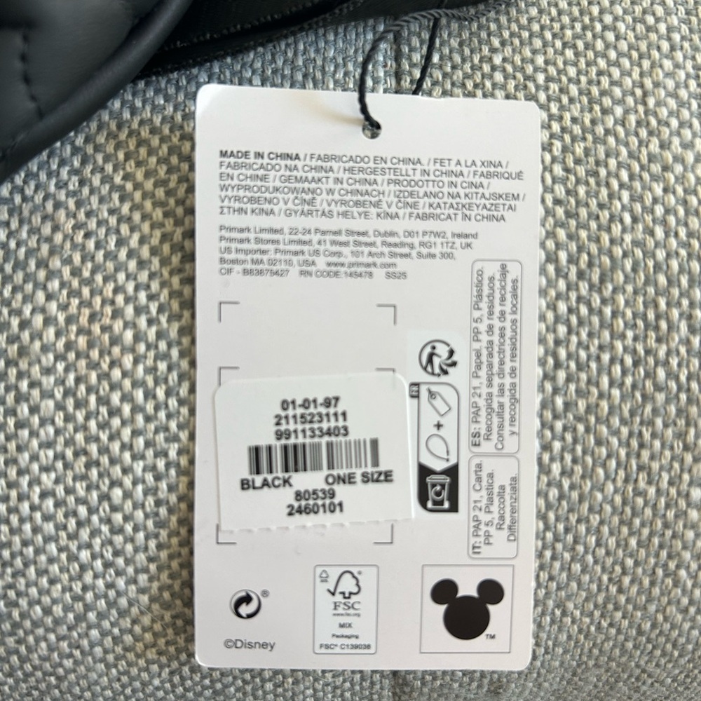 NWT Black and White Mickey Mouse Fanny pack Bag - Picture 6 of 6